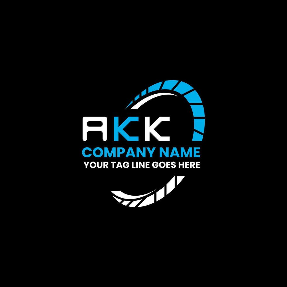 diseño creativo del logotipo de la letra akk con gráfico vectorial, logotipo simple y moderno de akk. vector