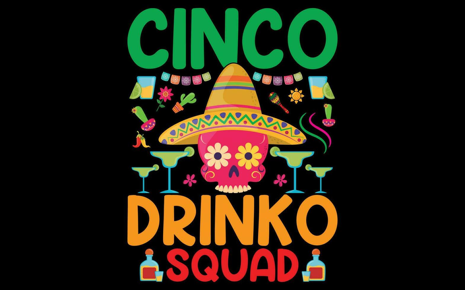 cinco de mayo t shirt design vector for print