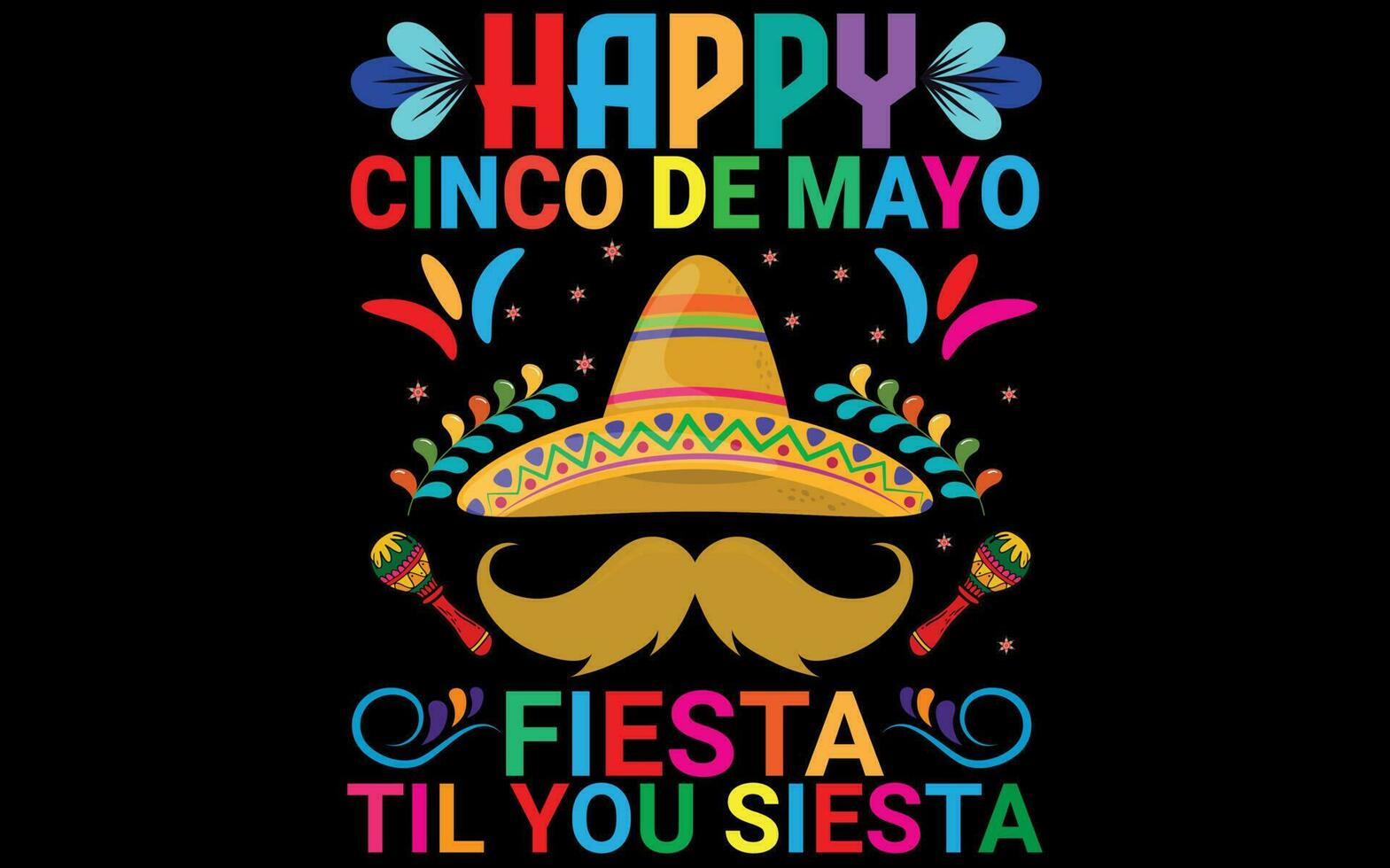 cinco de mayo t shirt design vector for print
