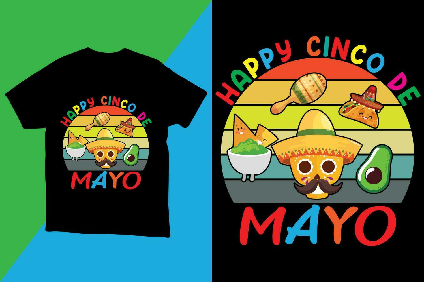 cinco de mayo t shirt design vector for print