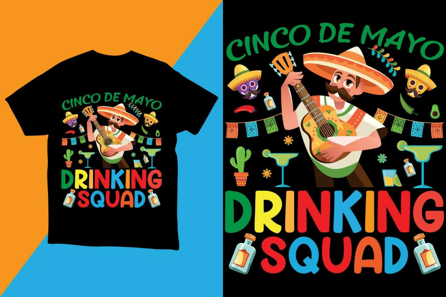 cinco de mayo t shirt design vector for print