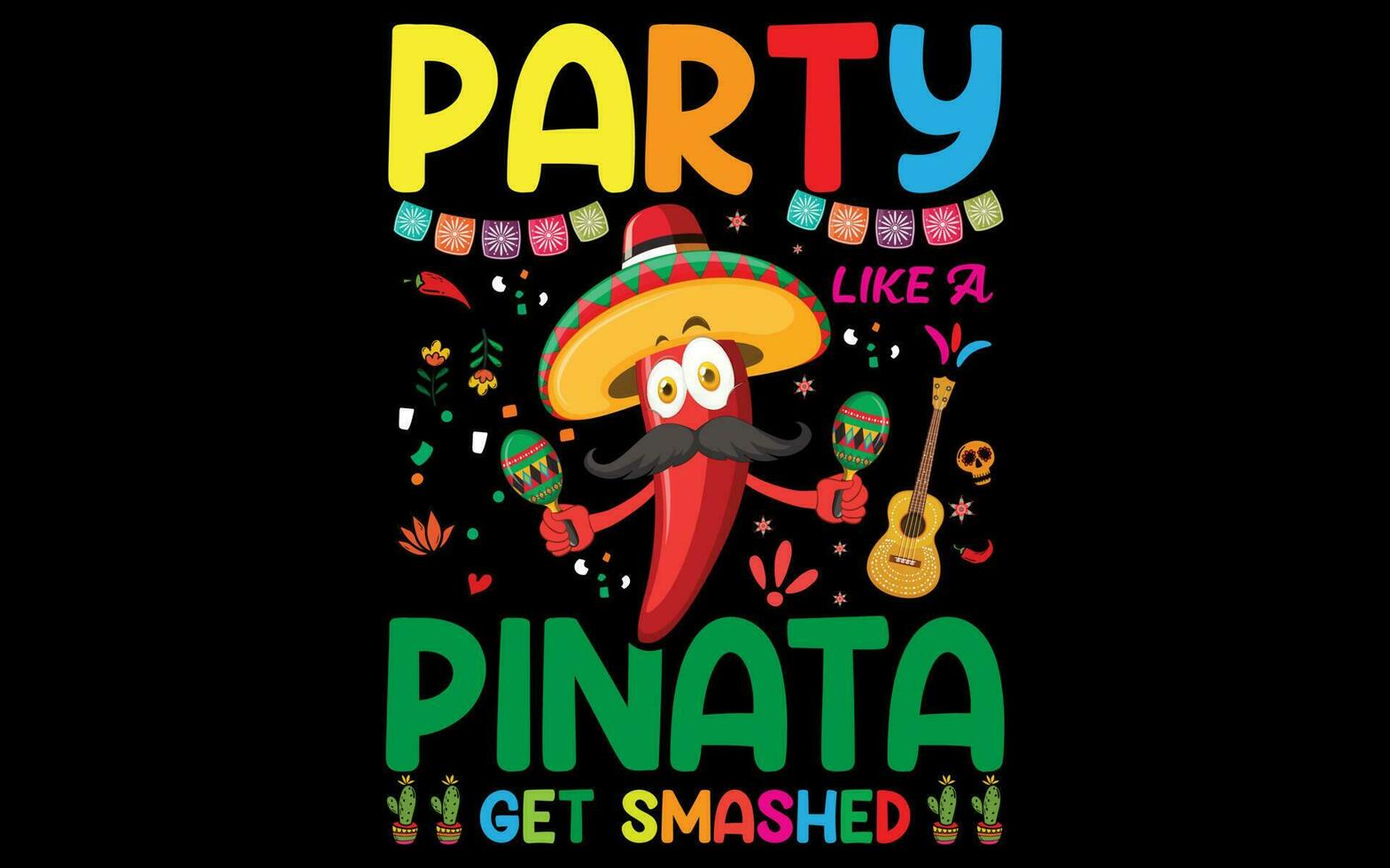 cinco de mayo t shirt design vector for print