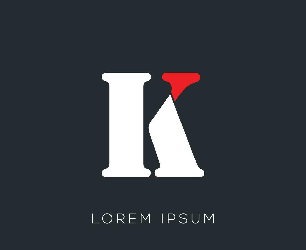 Initial Alphabet 'K' Logo Design Template vector