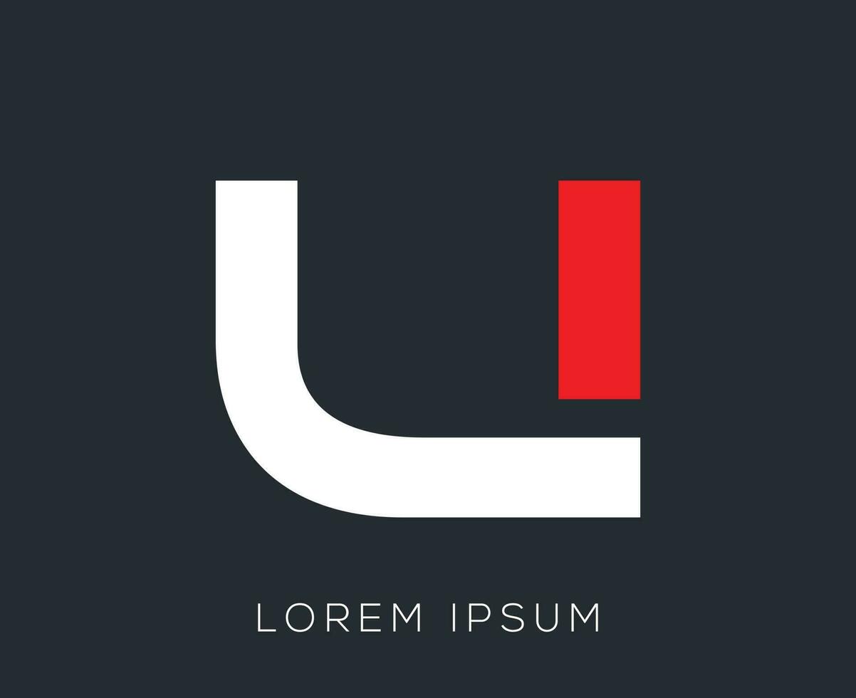 Initial Alphabet 'U' Logo Design Template vector