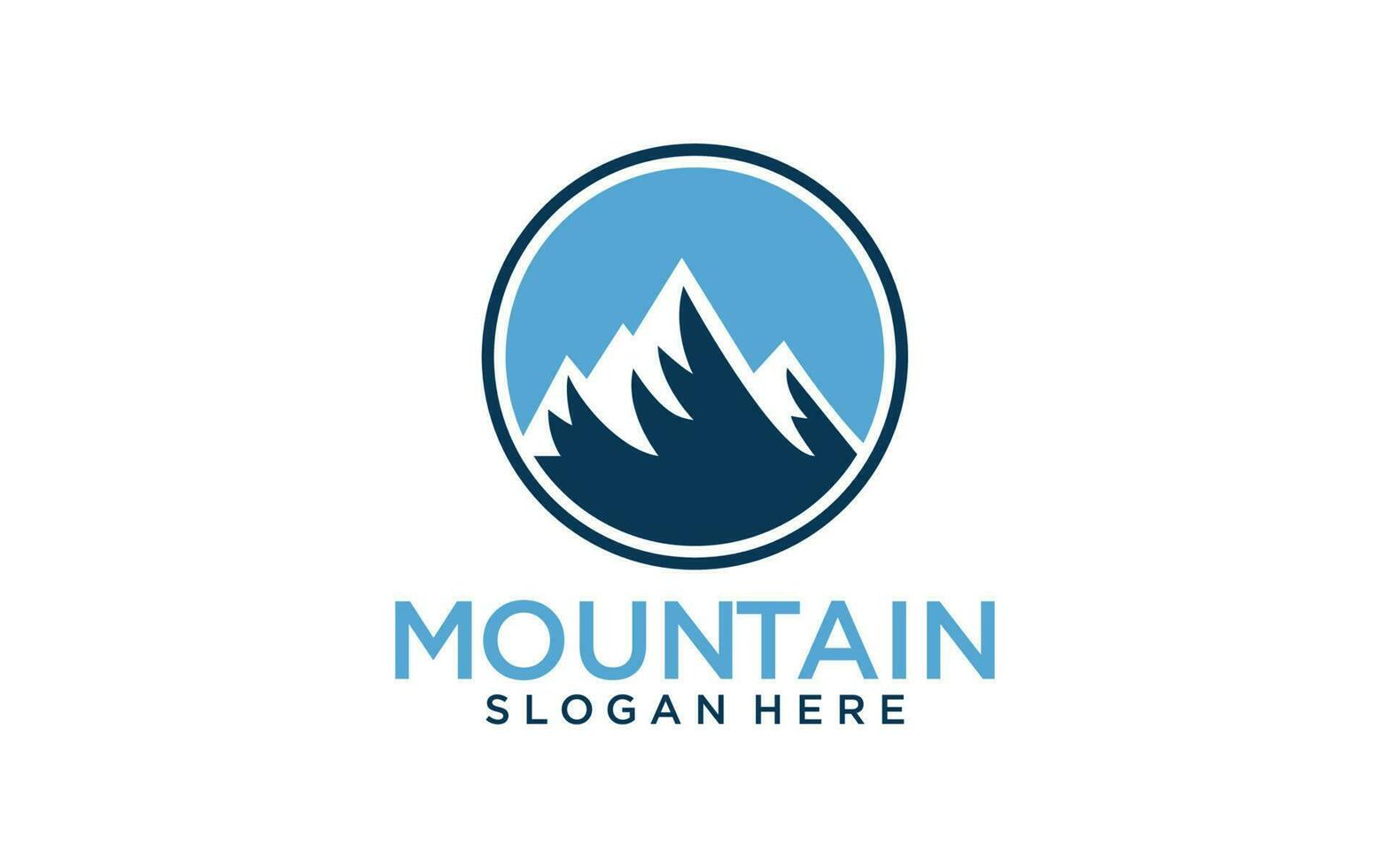 mountain travel emblems logo. Camping outdoor adventure emblems, badges and logo patches. Mountain tourism, hiking vector template