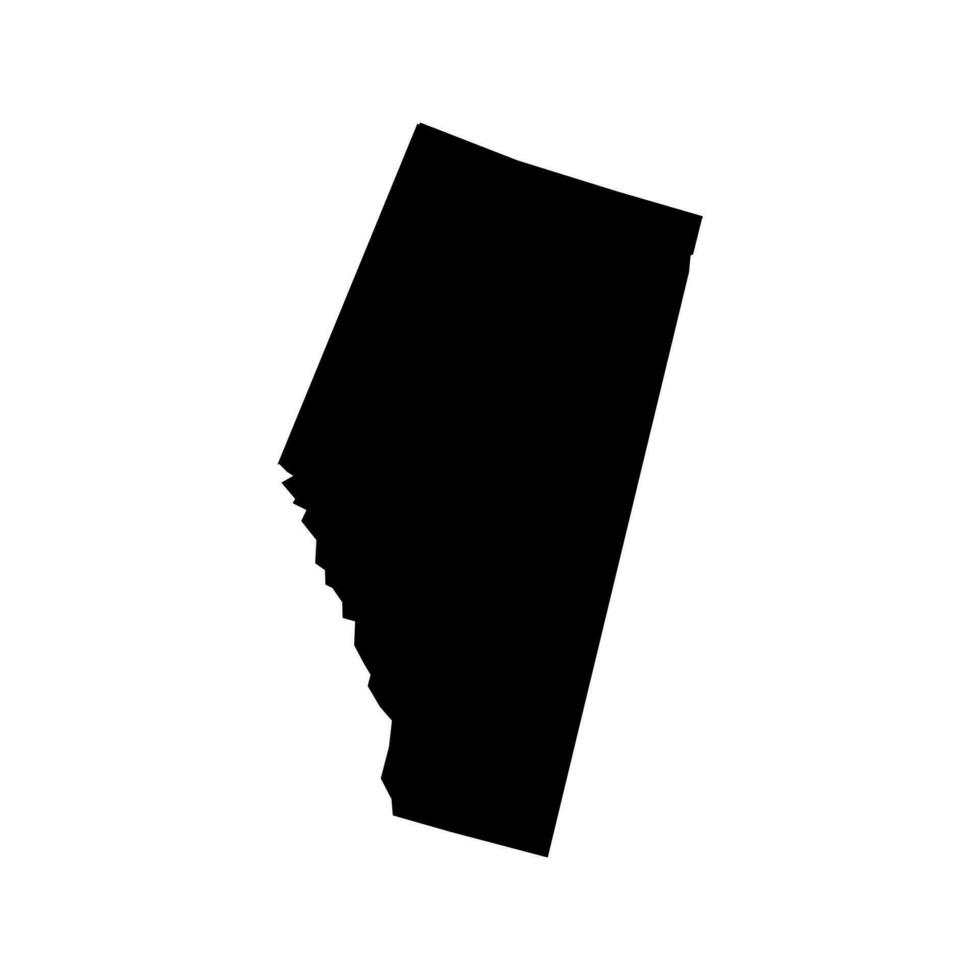 Alberta map, province of Canada. Vector illustration.