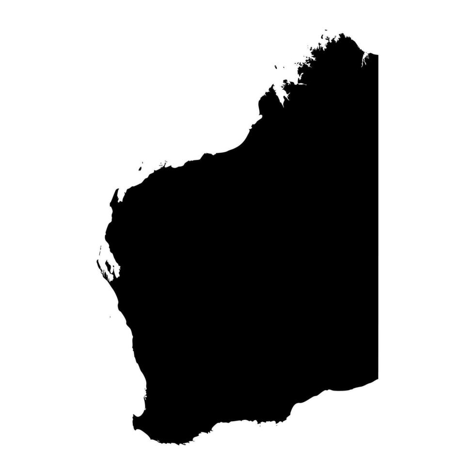 occidental Australia mapa, estado de Australia. vector ilustración.