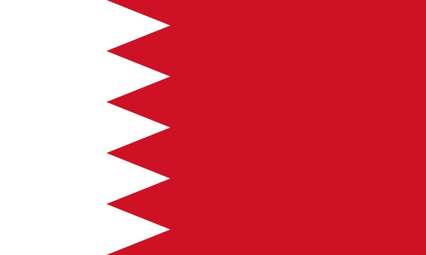 Bahrain flag, official colors and proportion. Vector illustration.