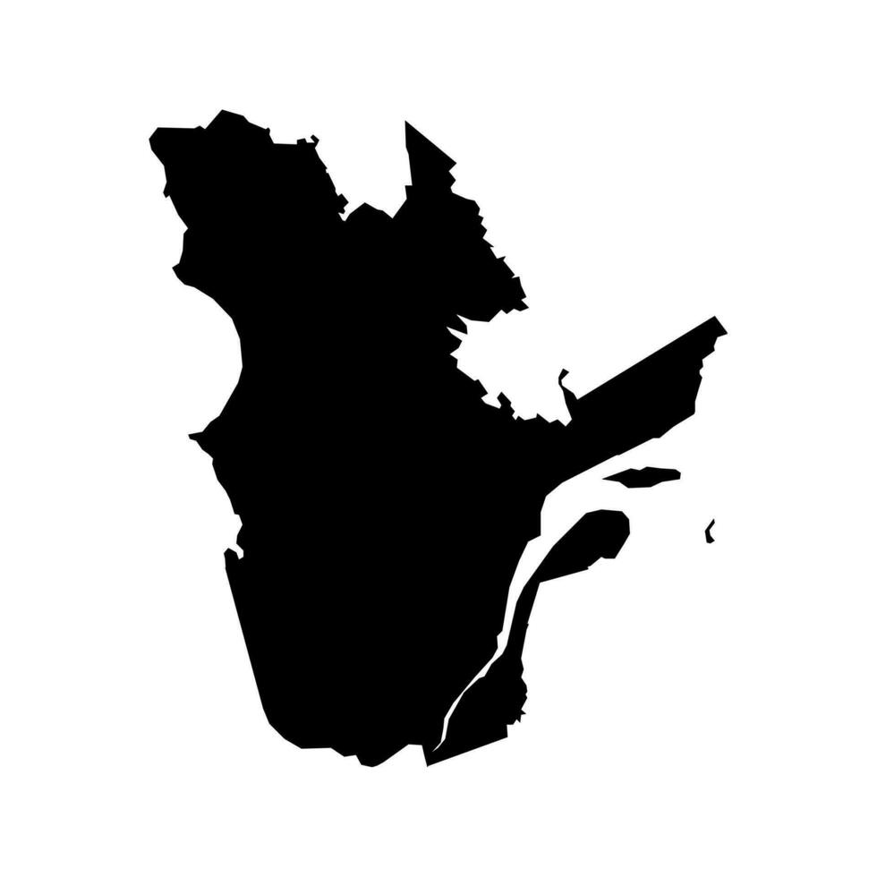 Quebec map, province of Canada. Vector illustration.