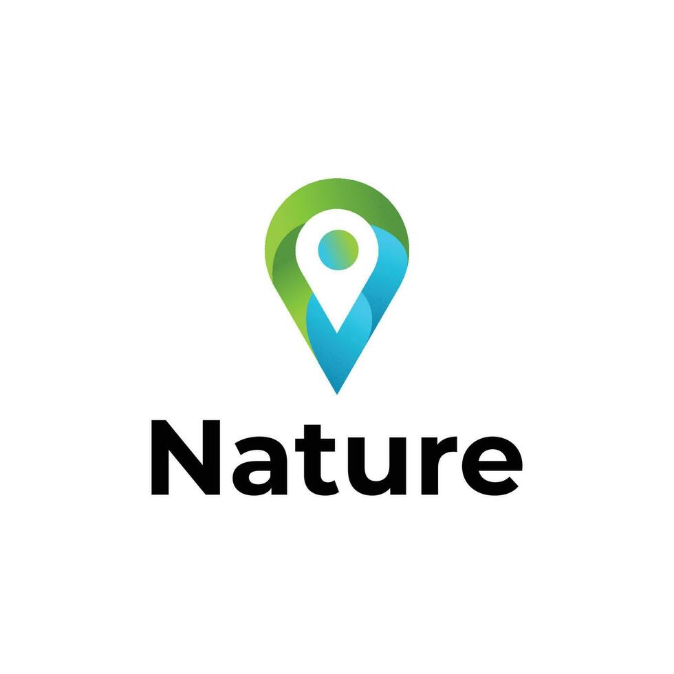 naturaleza moderno 3d logo diseño vector