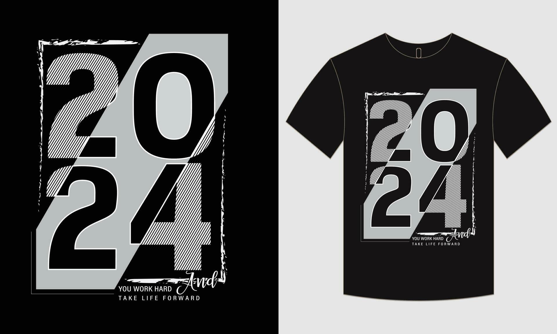 2024 t shirt designs and typographic 23269194 Vector Art at Vecteezy