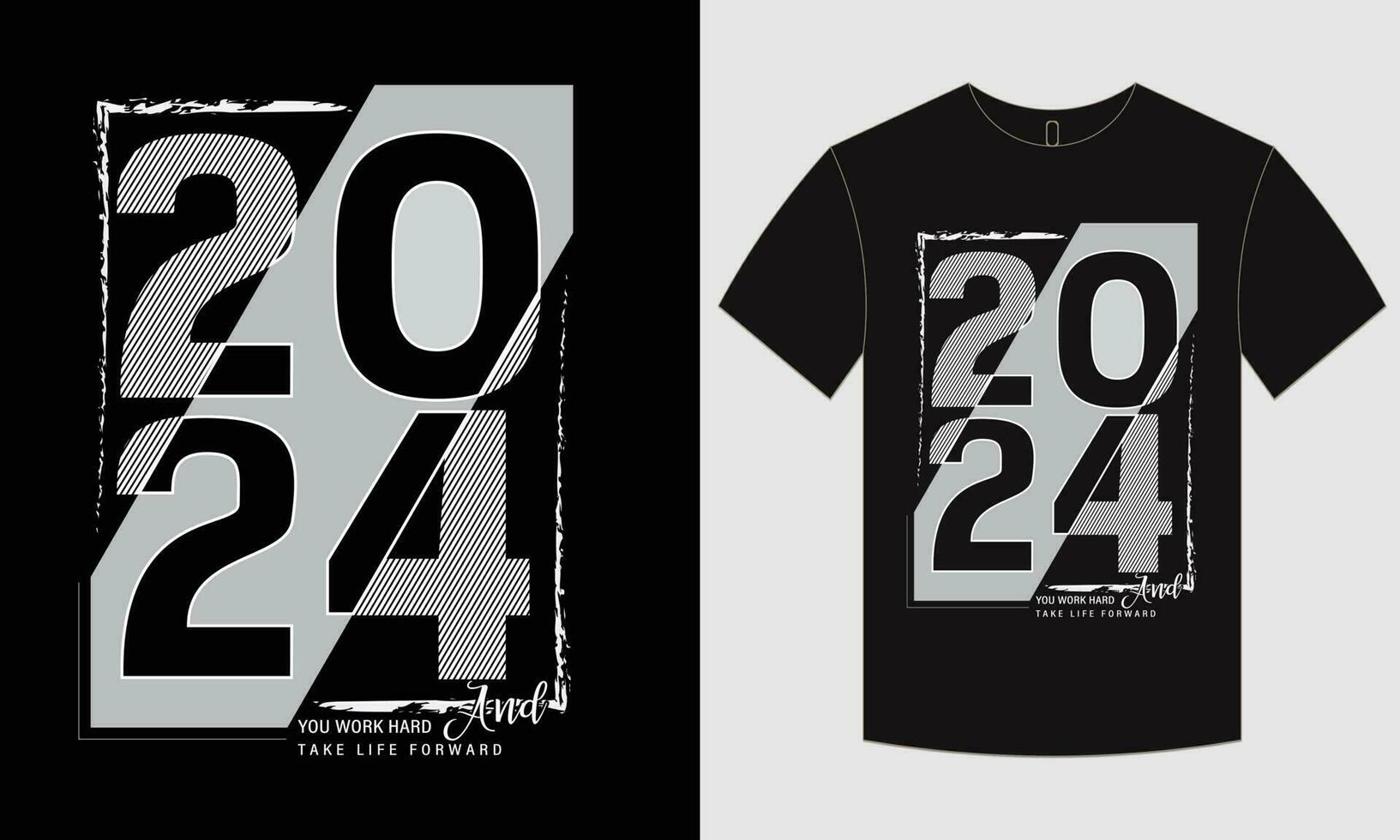 2024 t camisa diseños y tipográfico vector