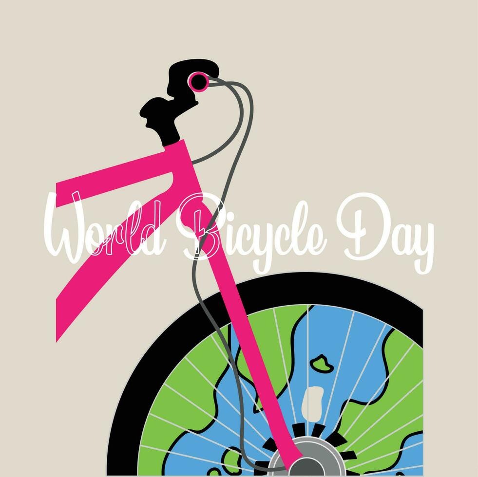 world bicycle day vector background. Bike silhouette isolated Bicycle Day June 3 Poster design