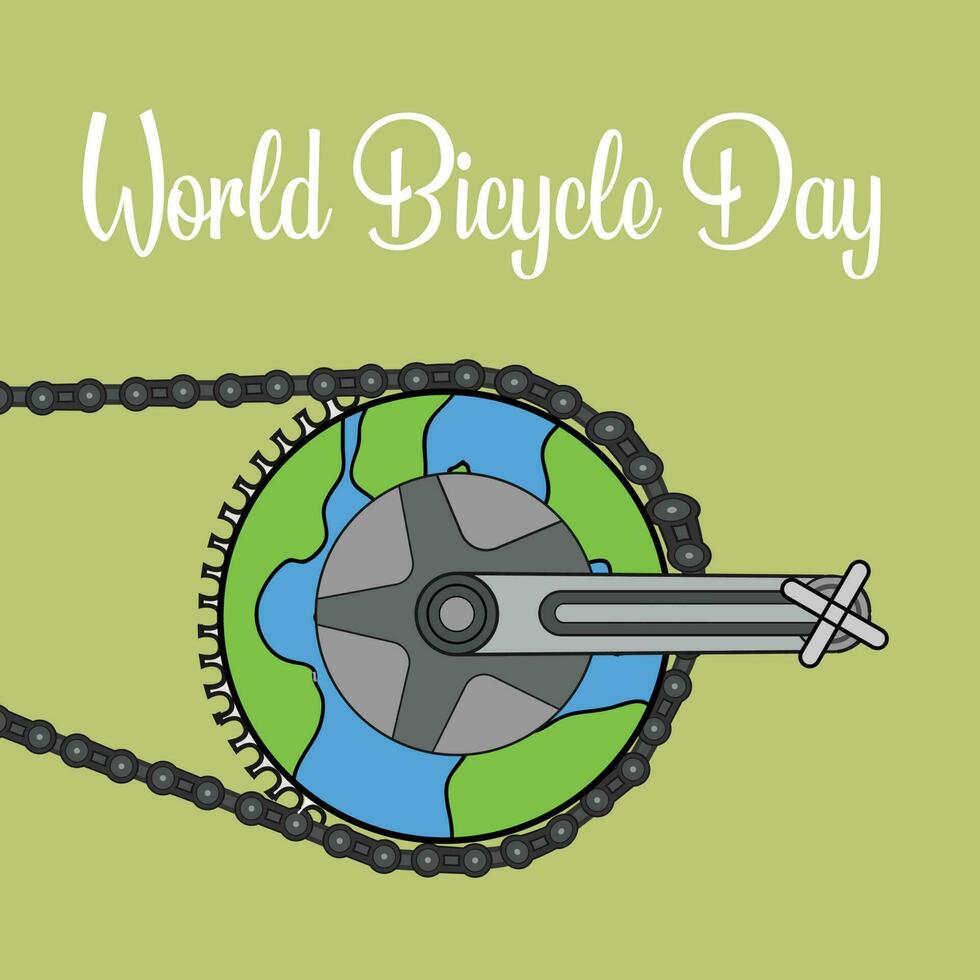 world bicycle day vector background. Bike silhouette isolated Bicycle Day June 3 Poster design