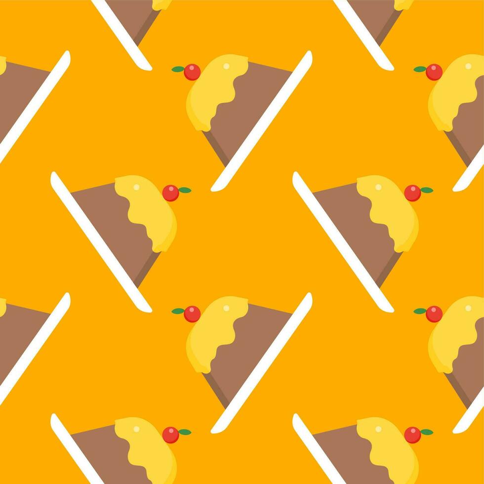 pudding seamless pattern vector illustration