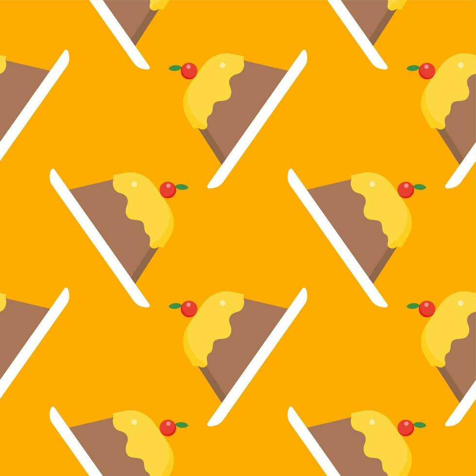 pudding seamless pattern vector illustration