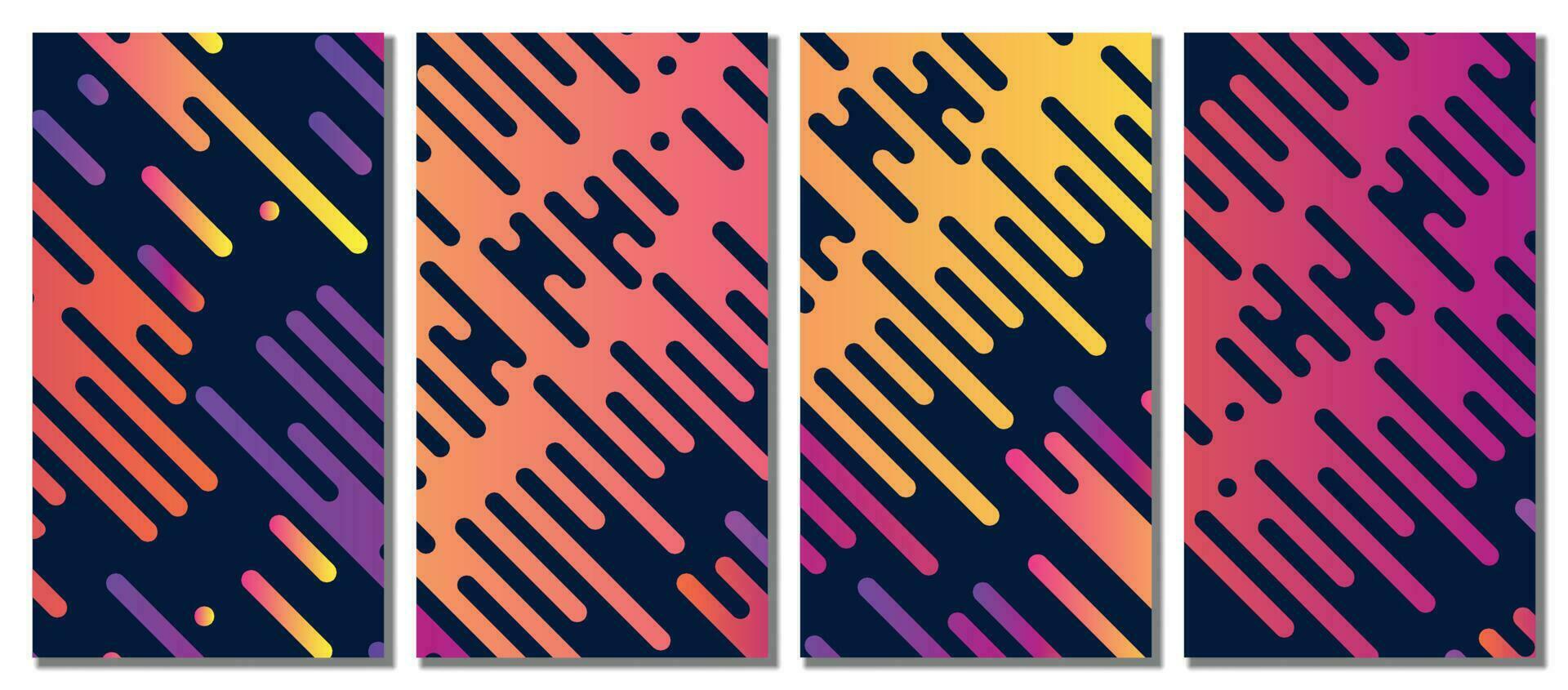 fondo de conjunto de plantillas de colores abstractos. vector