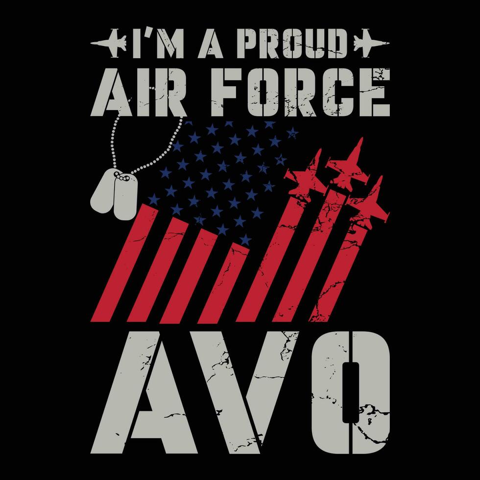 Great Gift item t shirt for Air Force Family vector