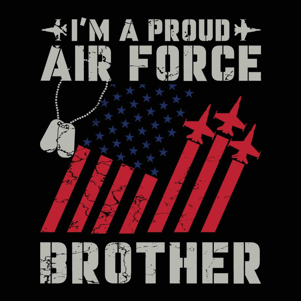 Proud Air Force american flag funny gift for father's day vector