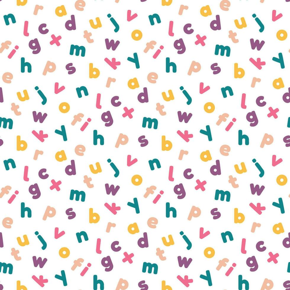 colorful alphabet pattern vector
