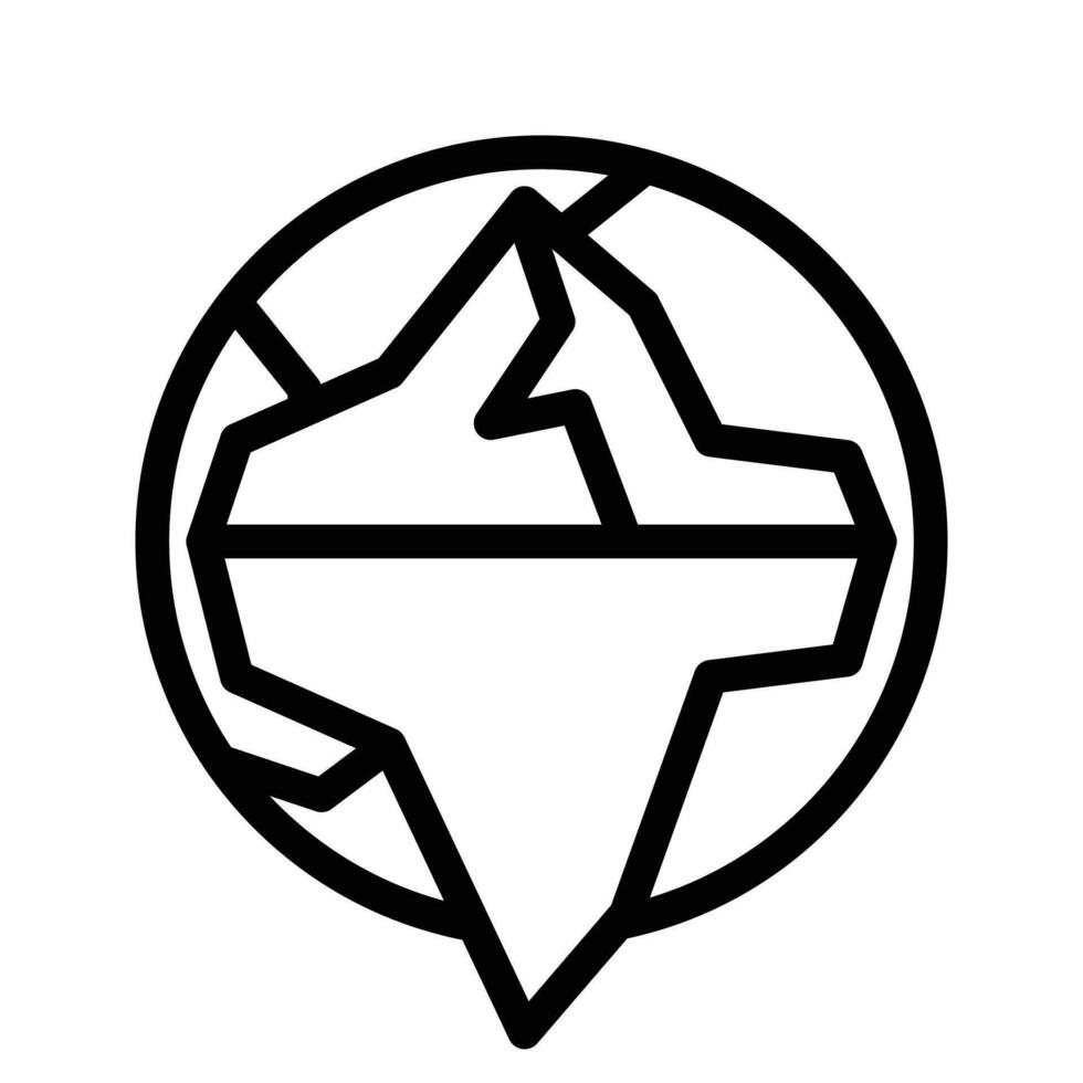 iceberg icono mejor calidad contorno símbolo icono vector ilustración