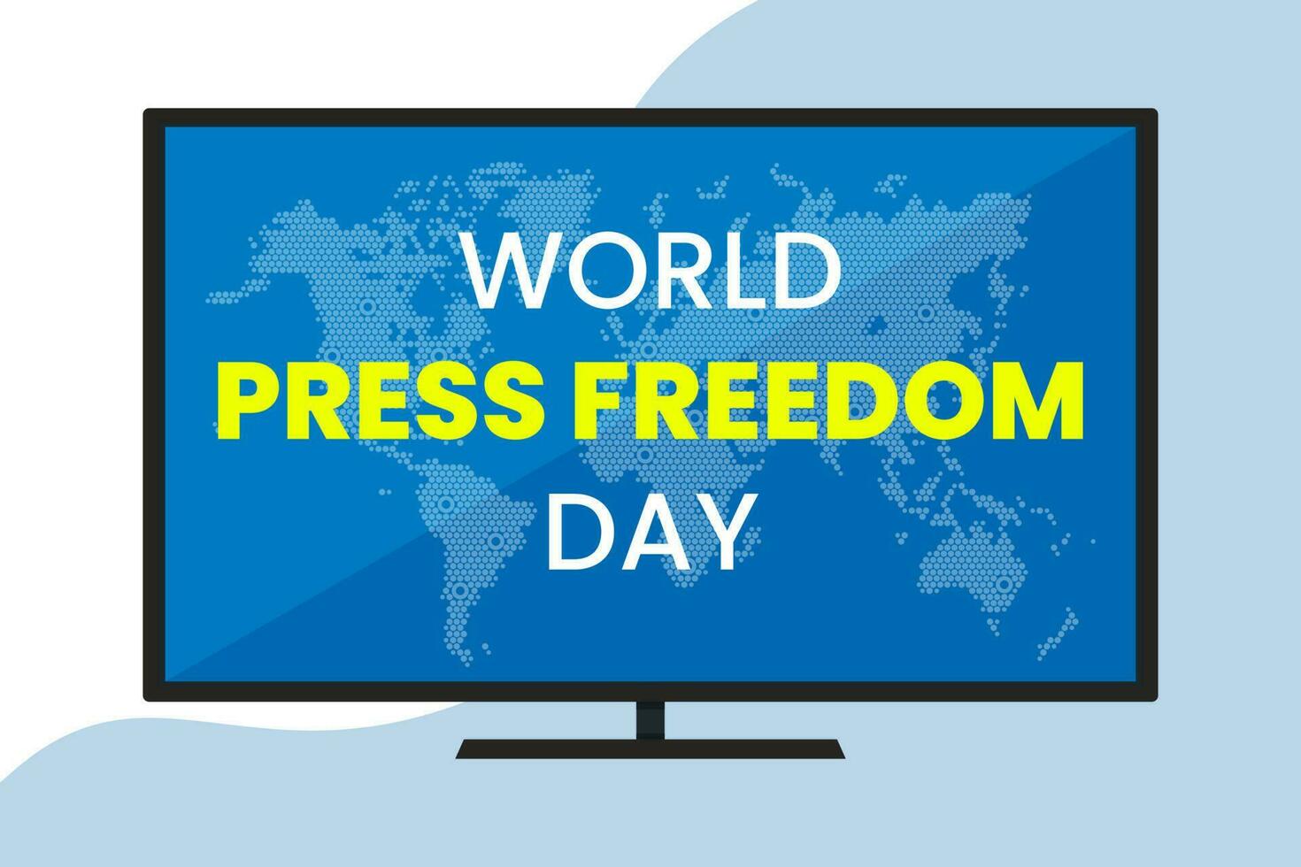 World press freedom day concept vector illustration. World Press Day to raise awareness of the importance of freedom of the press. Suitable for greeting Cards, Posters and Banners.