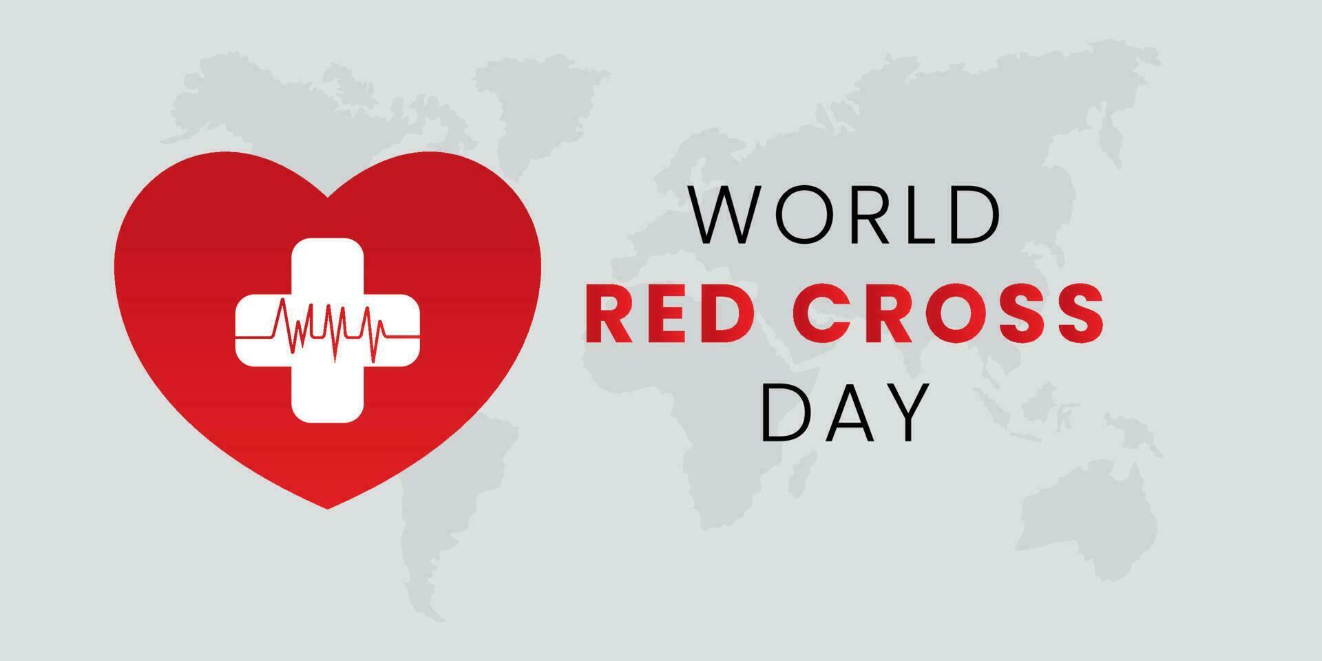 mundo rojo cruzar día en 8vo mayo, concepto vector ilustración de rojo cruzar salud concepto con vector elementos.