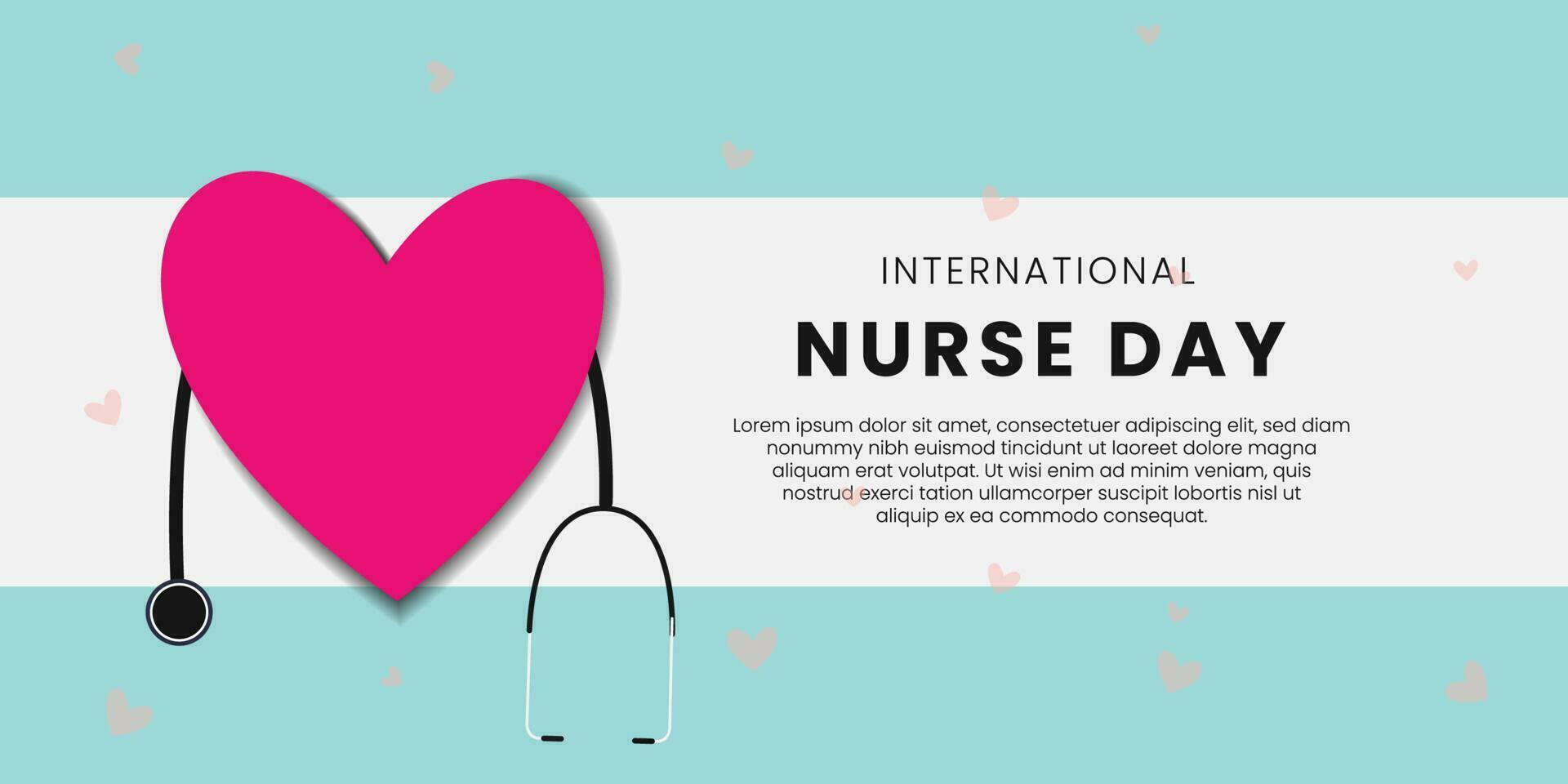International Nurses Day observed around the world on 12 May of each year, to mark the contributions that nurses make to society. Vector Illustration.