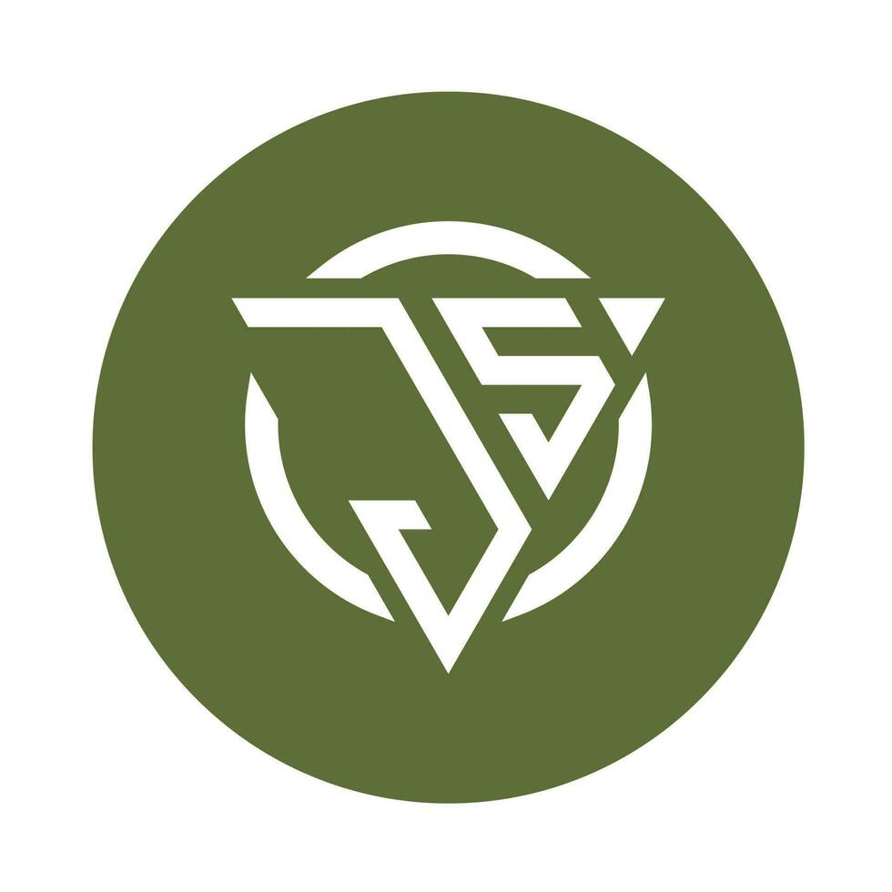 Creative simple Initial Monogram JS Logo Designs. vector