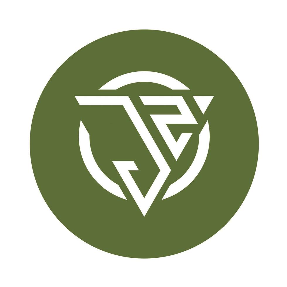 Creative simple Initial Monogram JZ Logo Designs. vector