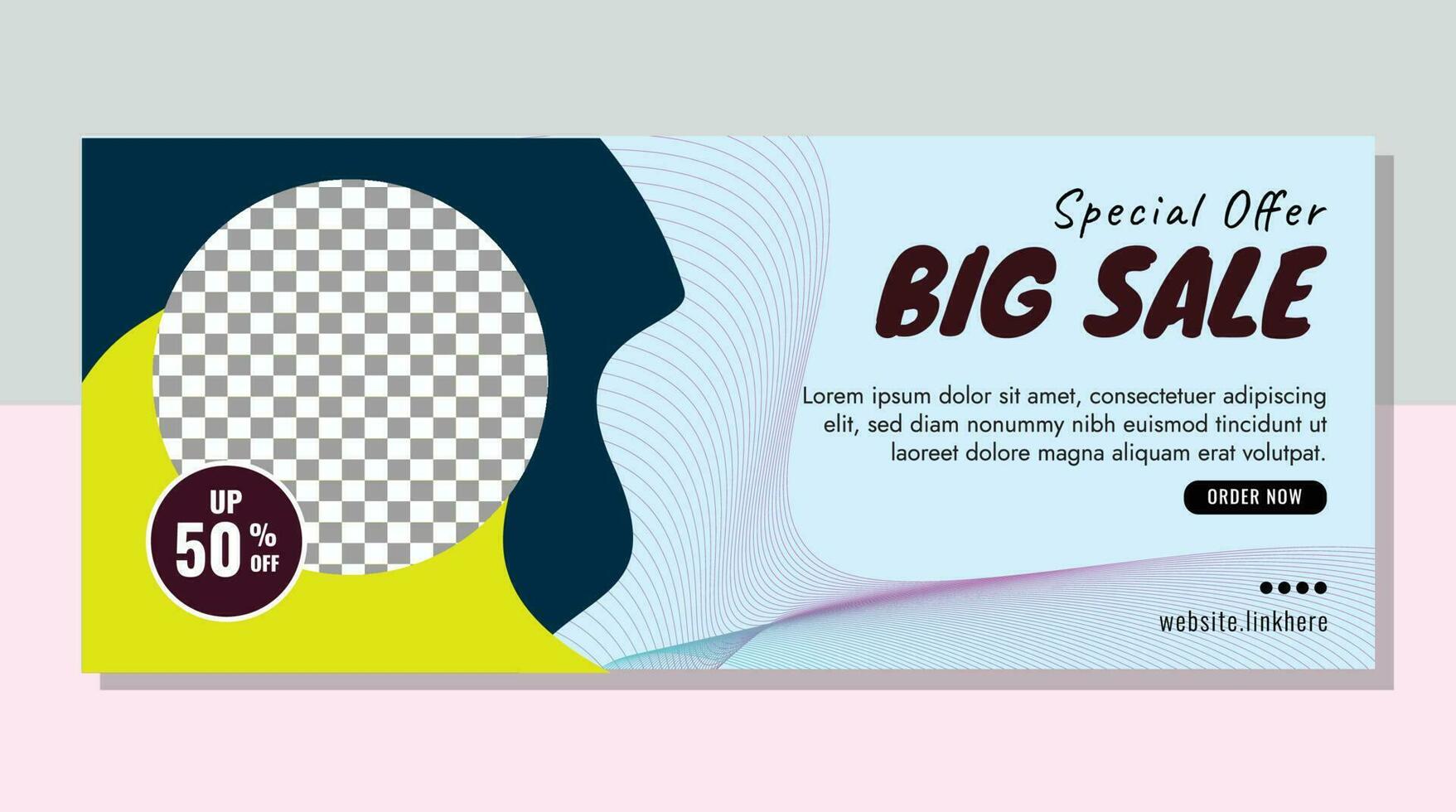 Simple big sale banner with special offer vector