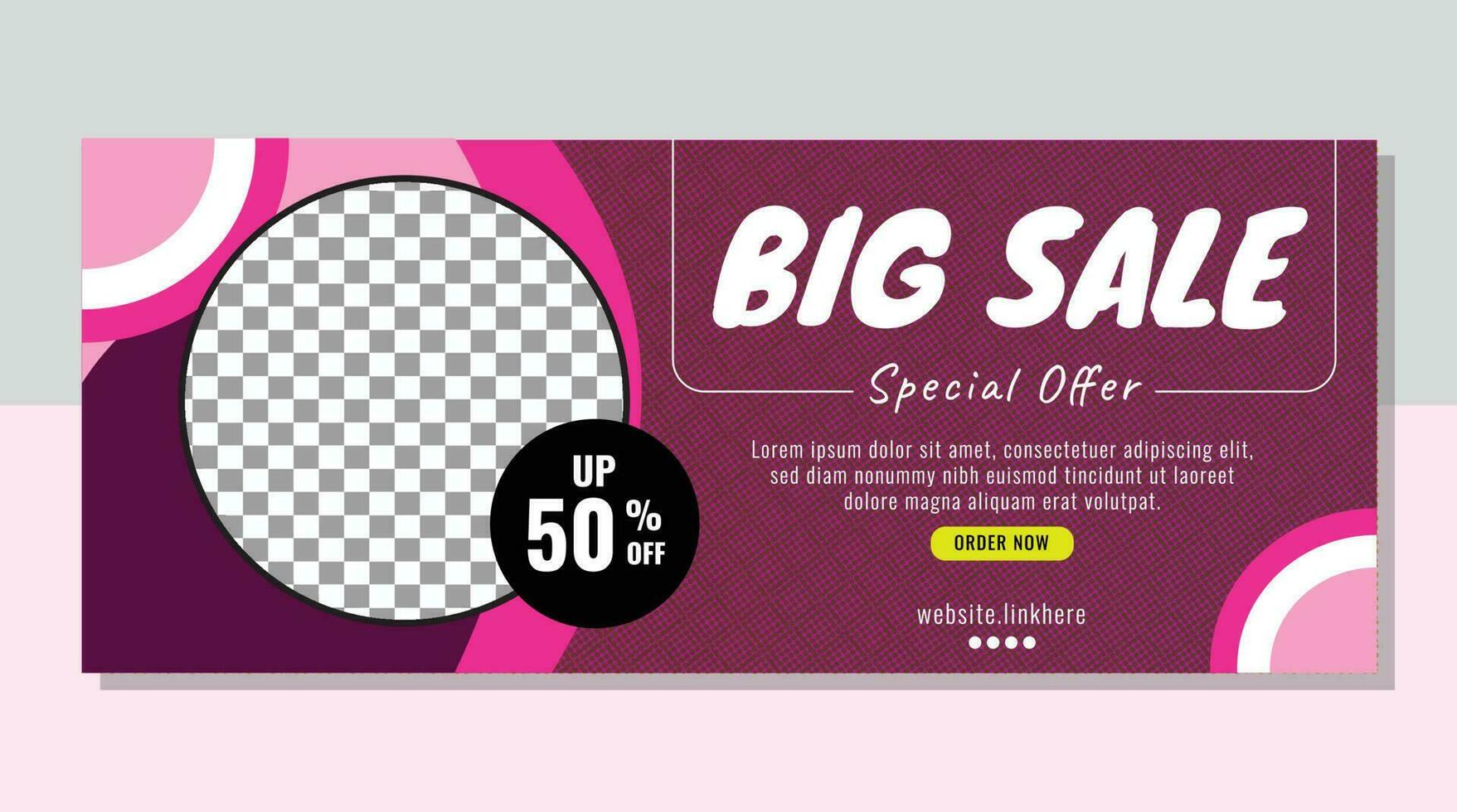 Colorful big sale banner template vector