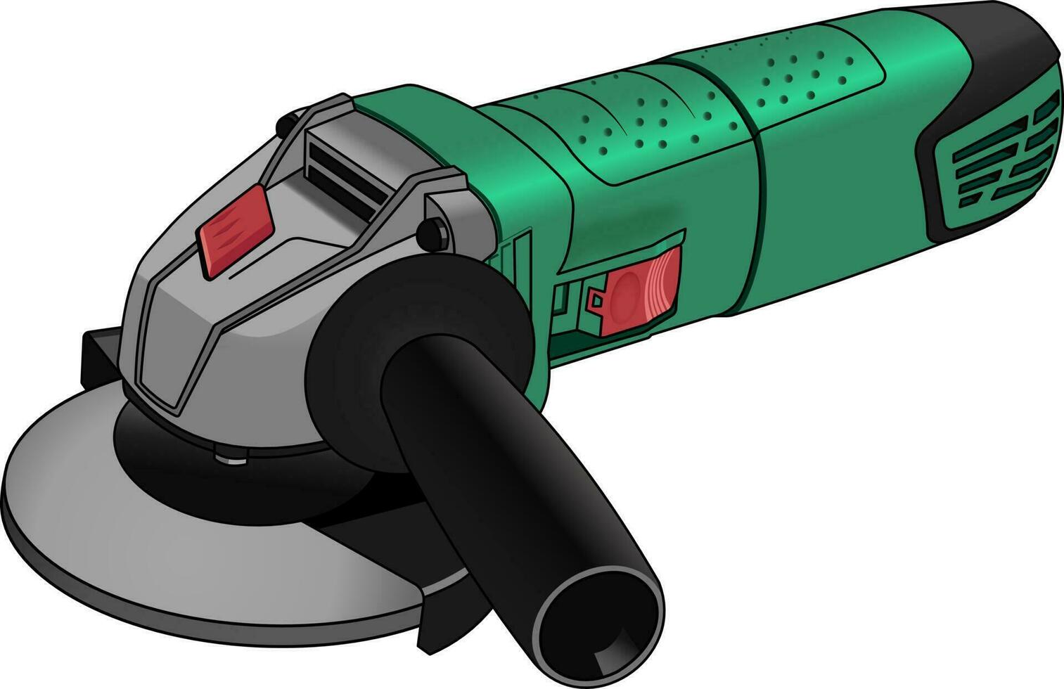 ANGLE GRINDER ISOLATED VECTOR  ARTWORK