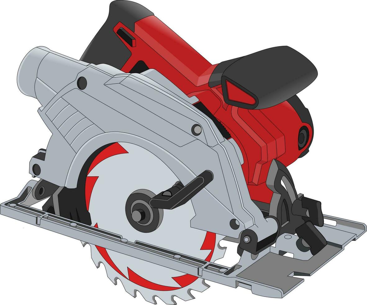 CIRCULAR SAW VECTOR ISOLATED ARTWORK