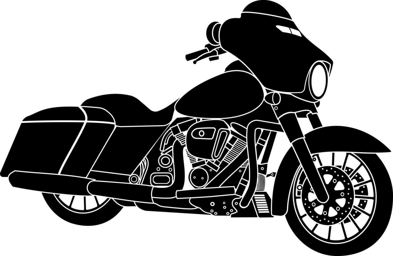 motocicleta aislado vector obra de arte