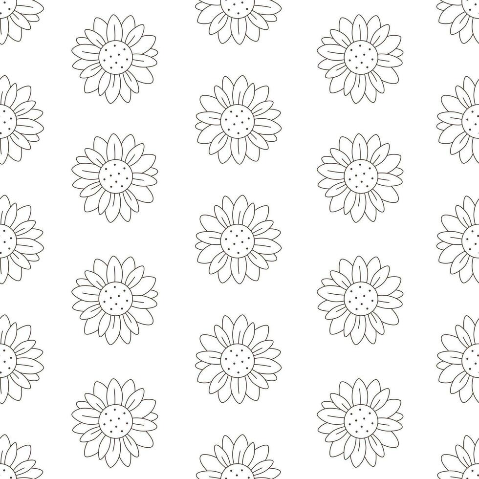 linda girasoles sin costura modelo. girasol describir. diseño para textil, envase papel, telas vector