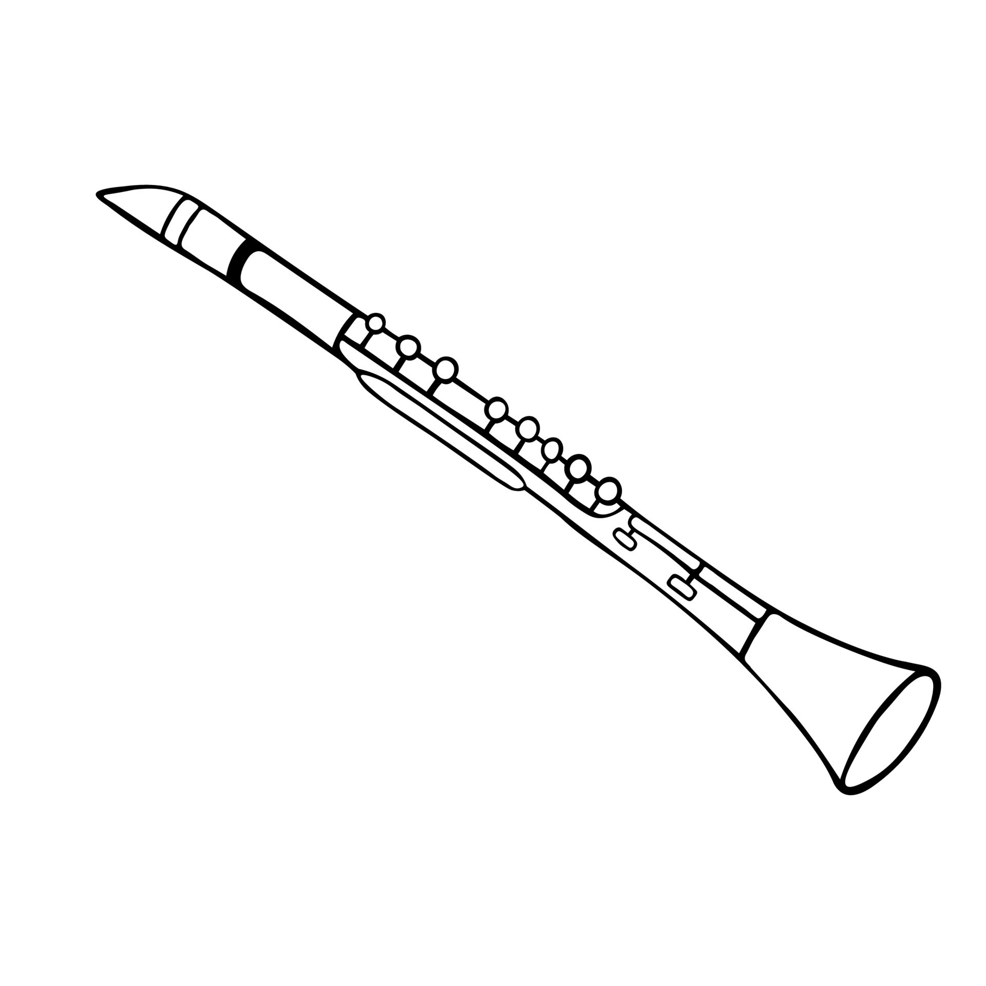 Vector illustration of of a wind musical instrument 23270333