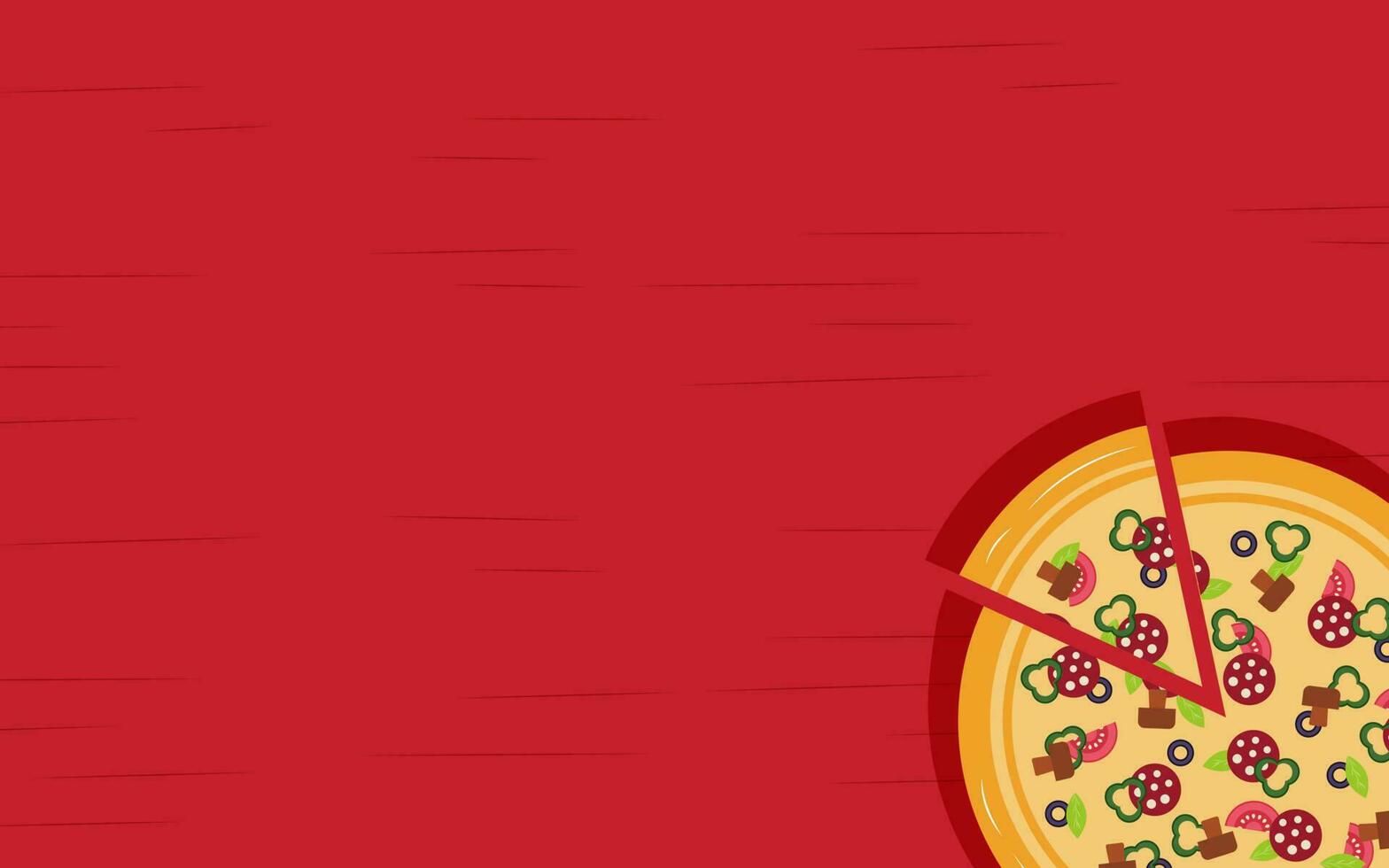 Pizza banner or background. Vector illustration.