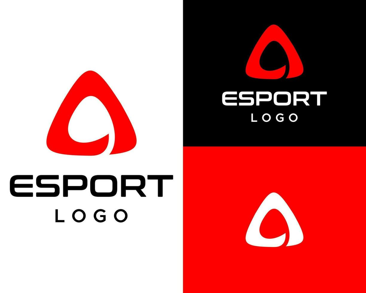 Modern geometric symbol electronic sport logo design vector