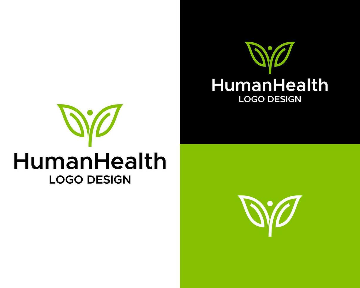 Logo design for human health vector
