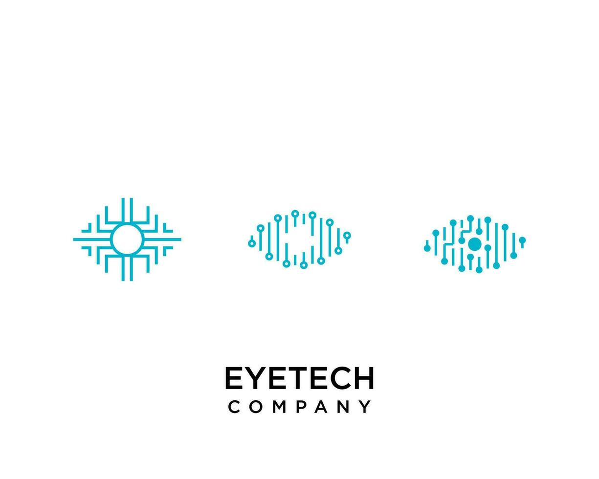 logo para un ojo tecnología empresa vector