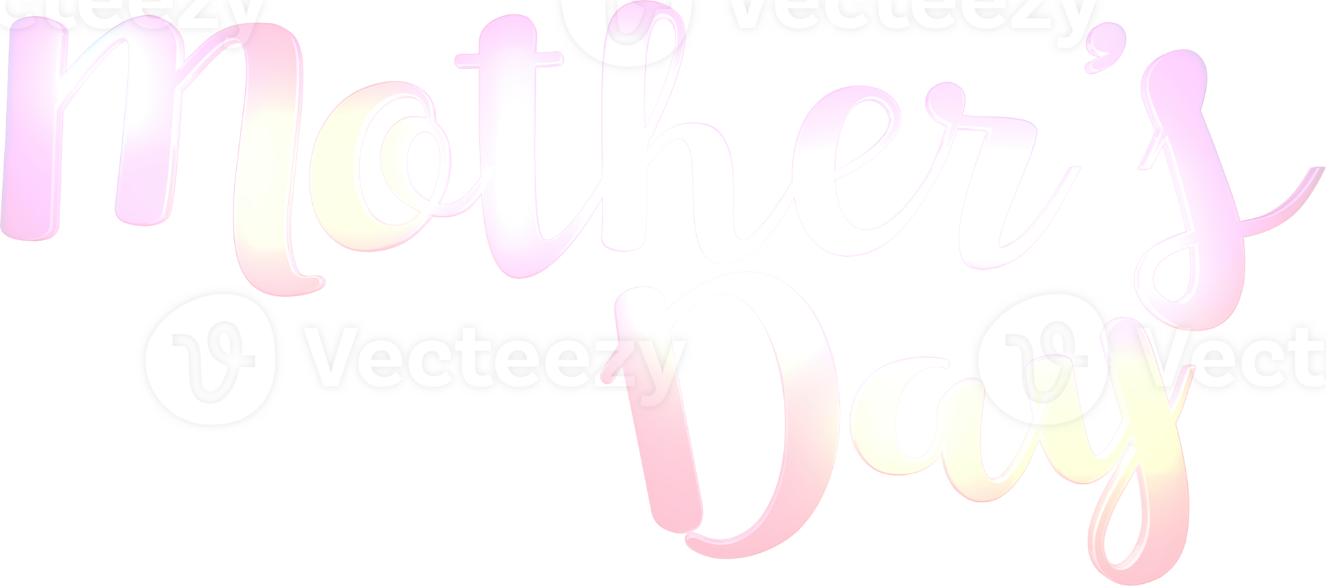 Mother's Day and Valentine's Day greeting card, 3D rendering of celebrations on special days. png