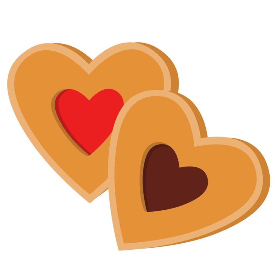 Hearts Cookies PNG Illustration