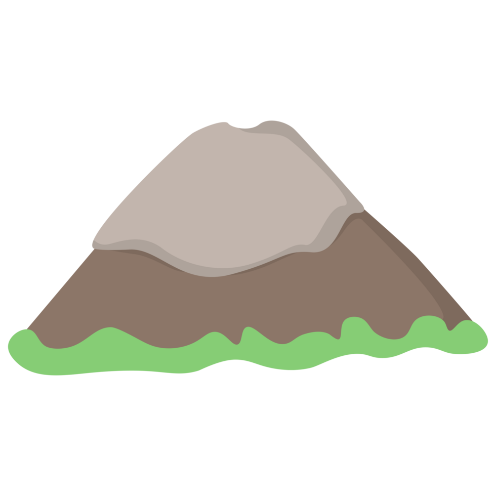 Volcanic Mountain PNG Illustrations