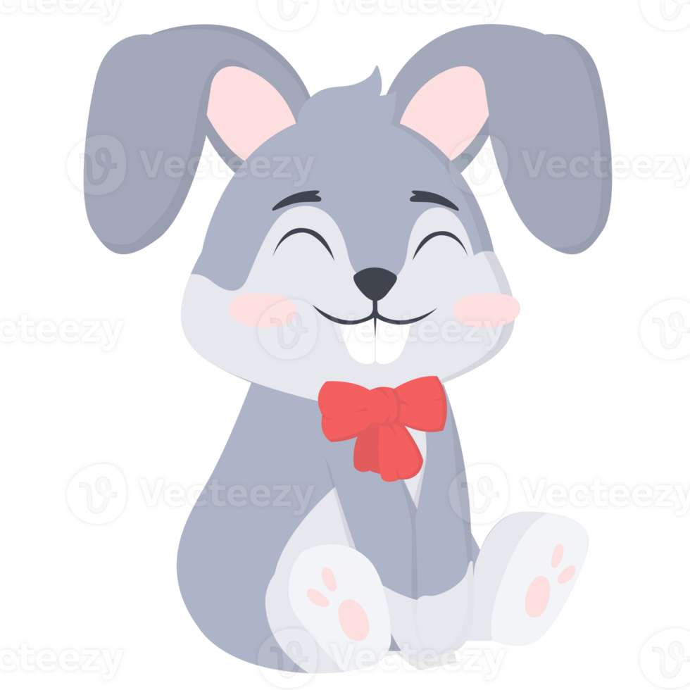 Cute Rabbit Sitting Down PNG Illustrations 23271216 PNG