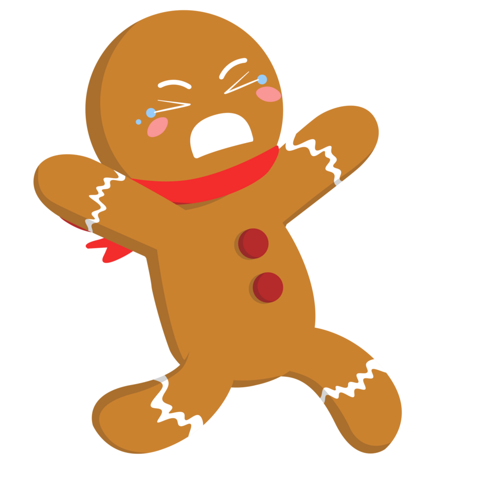 Gingerbread Cookies Crying PNG Illustration