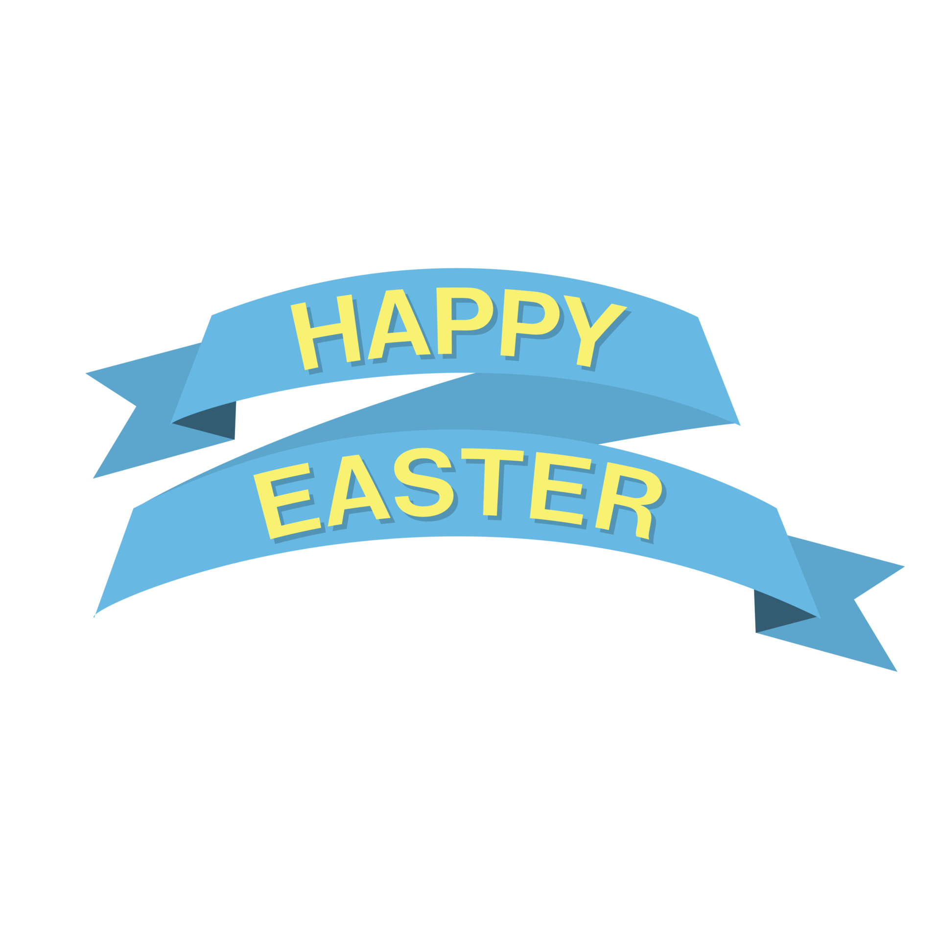 Happy Easter Ribbon PNG Illustrations 23271256 PNG