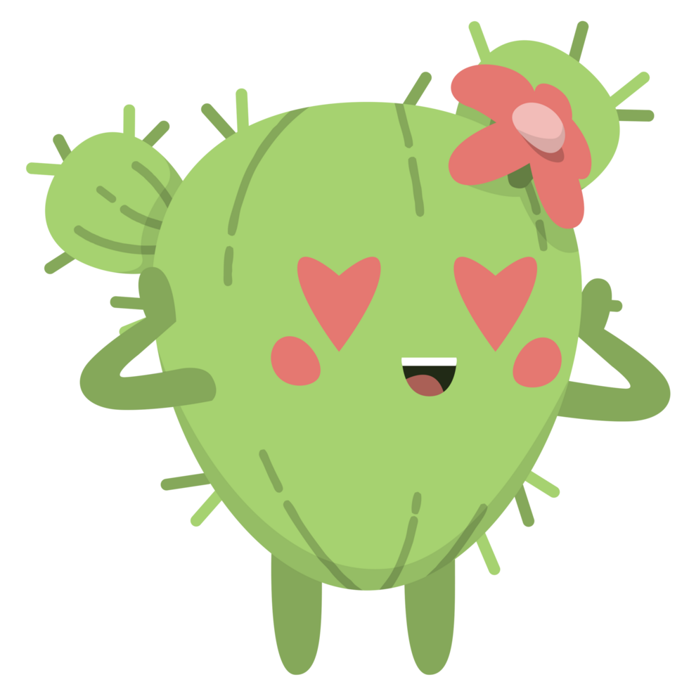 linda cactus amor ojos png ilustraciones