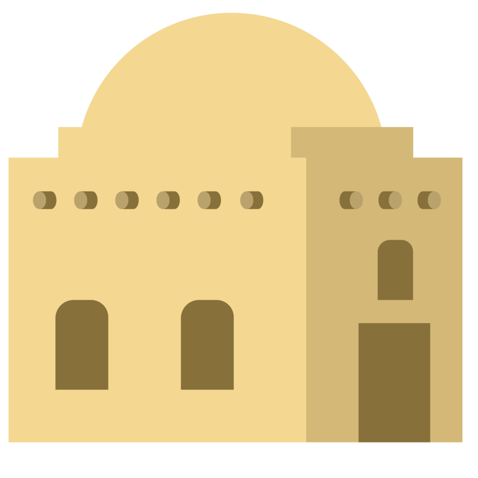 Arabic Mud House PNG Illustrations