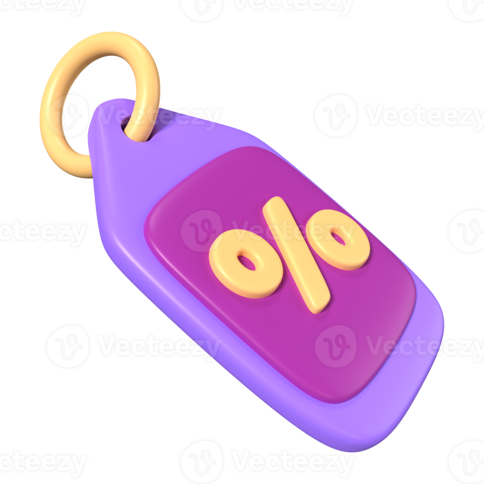 Discount Tag 3D Illustration Icon png